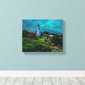 Diamond Head Vuurtoren #1 Canvas Afdruk (Insitu (Houten vloer))