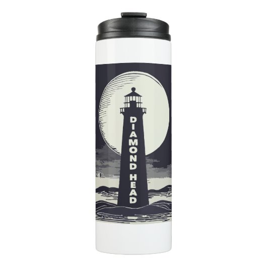 Diamond Head Vuurtoren Hawaï Maan Thermosbeker (Voorkant)