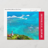 Diamond Head vuurtoren rood Briefkaart (Voorkant / Achterkant)