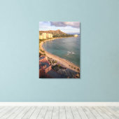 Diamond Head, Waikiki Beach, Hawaii Canvas Afdruk (Insitu (Houten vloer))