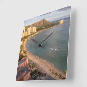 Diamond Head, Waikiki Beach, Hawaii Vierkante Klok (Hoek)