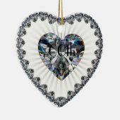 Diamond Heart 60th Wedding Jubileum Ornament (Rechts)