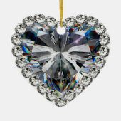 Diamond Heart 60th Wedding Jubileum Ornament (Voorkant)