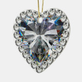 Diamond Heart 60th Wedding Jubileum Ornament (Links)