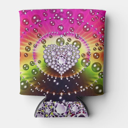 Diamond Heart Bling Koelbox Blikjeskoeler (Voorkant)