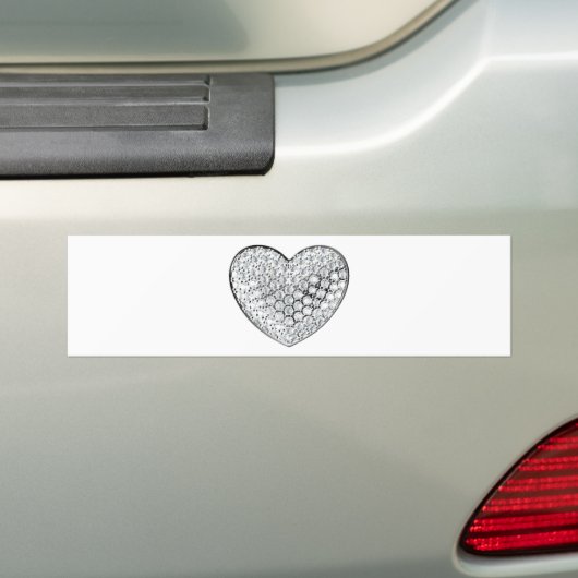 Diamond Heart Bumpersticker (Op auto)