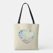 Diamond Heart Ecru Tote Bag (Achterkant)
