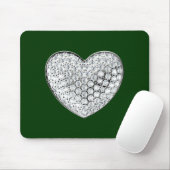 Diamond Heart - groene bg Muismat (Met muis)