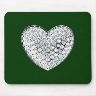 Diamond Heart - groene bg Muismat