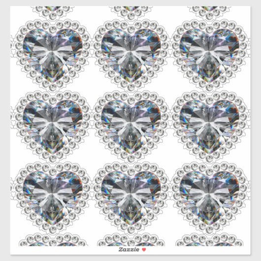Diamond Heart Jubileum Sticker (Vel)