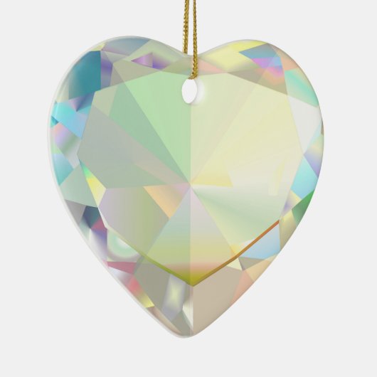 Diamond Heart Keramisch Ornament (Rechts)