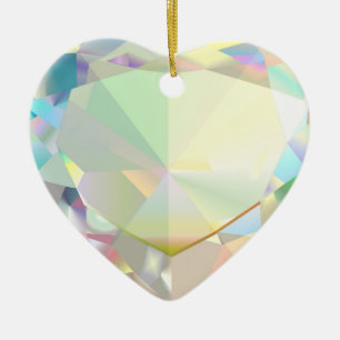 Diamond Heart Keramisch Ornament