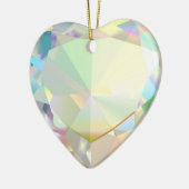 Diamond Heart Keramisch Ornament (Links)