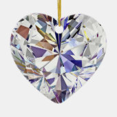 Diamond Heart-kerstversiering Keramisch Ornament (Voorkant)