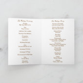 Diamond Heart Yellow Wedding Program Kaart (Binnen)