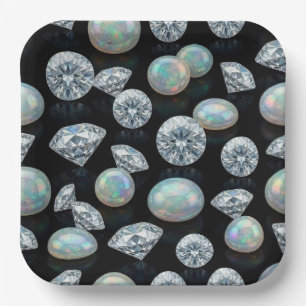 Diamond High End Formeel Luxe Trouwvierkant Papieren Bordje
