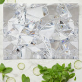 Diamond Ice Crystal Glitz Glam Kitchen Dish Towel Theedoek (Gevouwen)
