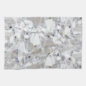 Diamond Ice Crystal Glitz Glam Kitchen Dish Towel Theedoek (Horizontaal)