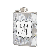 Diamond Ice Crystal Glitz Monogram Whiskeyfles Heupfles (Links)