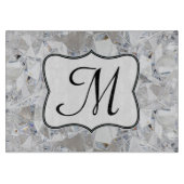 Diamond Ice Crystal Monogram Glassnijplank Snijplank (Voorkant)