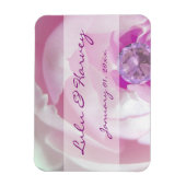 Diamond in een roze roze bruiloft magneet (Verticaal)