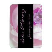 Diamond in Pink Rose Personal Wedding Magneet (Verticaal)