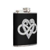 Diamond Infinity Heart Flask Heupfles (Rechts)