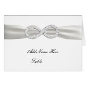 Diamond Infinity Mariage blanc Table Place Card (Devant Horizontal)