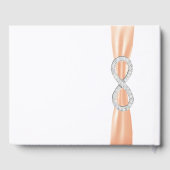 Diamond Infinity Orange Ribbon Mariage Livre d'or (Verso)