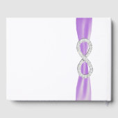 Diamond Infinity Purple Ribbon Mariage Livre d'or (Verso)