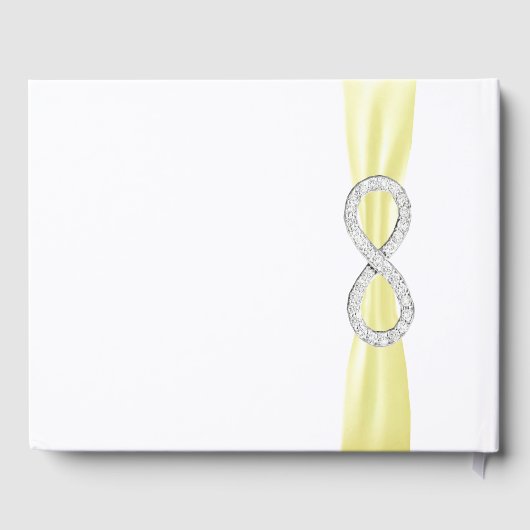 Diamond Infinity Yellow Ribbon Mariage livre d'or (Verso)