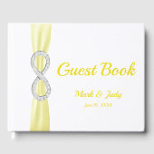 Diamond Infinity Yellow Ribbon Mariage livre d'or (Recto)