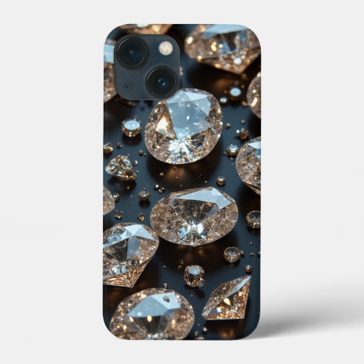 Diamond iPhone Case ziet eruit als echte diamanten (Achterkant)