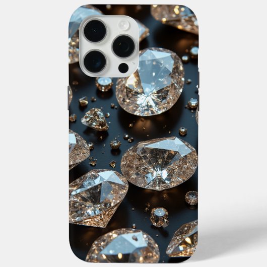 Diamond iPhone Case ziet eruit als echte diamanten (Achterkant)
