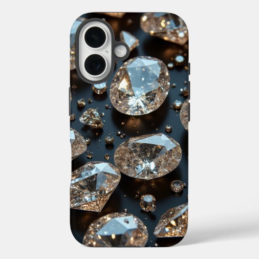 Diamond iPhone Case ziet eruit als echte diamanten (Achterkant)