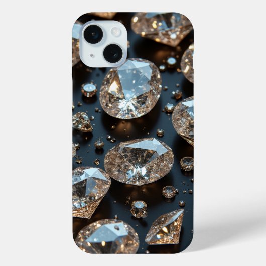 Diamond iPhone Case ziet eruit als echte diamanten (Achterkant)