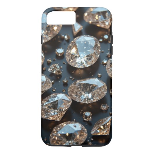 Diamond iPhone Case ziet eruit als echte diamanten (Achterkant)