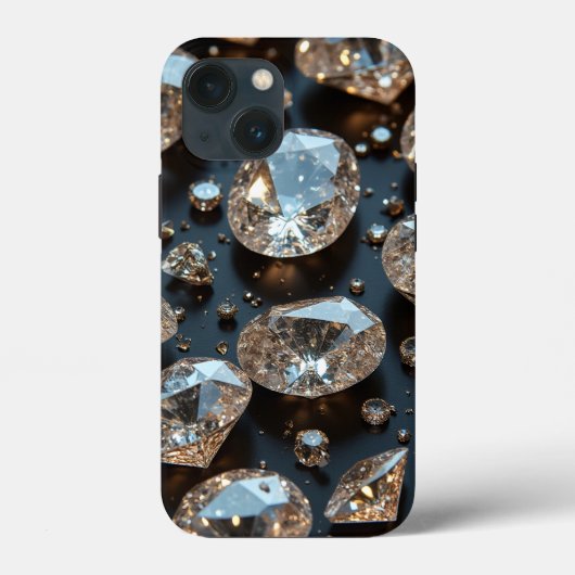 Diamond iPhone Case ziet eruit als echte diamanten (Achterkant)