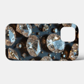 Diamond iPhone Case ziet eruit als echte diamanten (Achterkant (horizontaal))