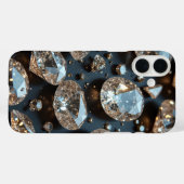 Diamond iPhone Case ziet eruit als echte diamanten (Achterkant (horizontaal))