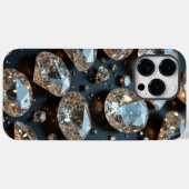Diamond iPhone Case ziet eruit als echte diamanten (Achterkant (horizontaal))