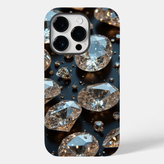 Diamond iPhone Case ziet eruit als echte diamanten (Achterkant)