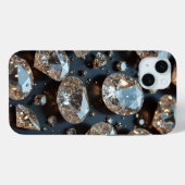 Diamond iPhone Case ziet eruit als echte diamanten (Achterkant (horizontaal))