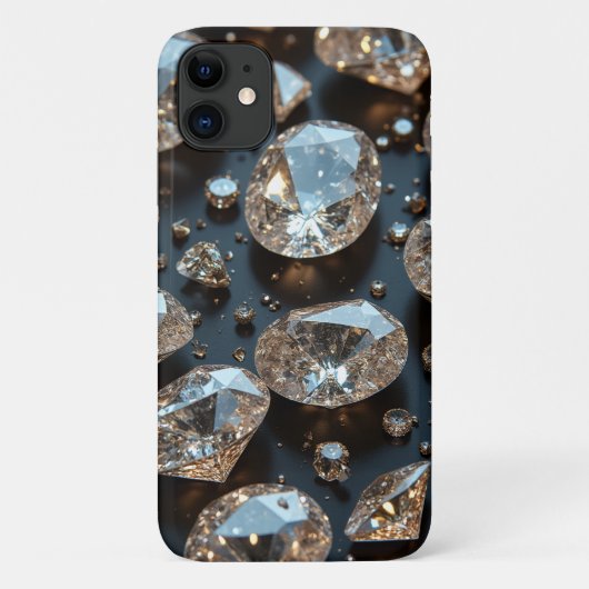 Diamond iPhone Case ziet eruit als echte diamanten (Achterkant)