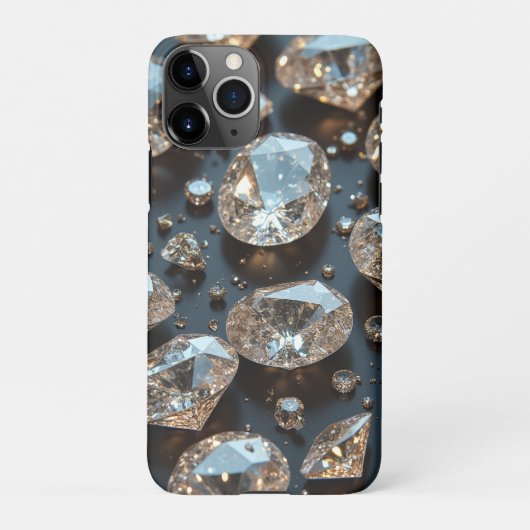 Diamond iPhone Case ziet eruit als echte diamanten iPhone Hoesje (Achterkant)