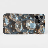 Diamond iPhone Case ziet eruit als echte diamanten iPhone Hoesje (Achterkant horizontaal)