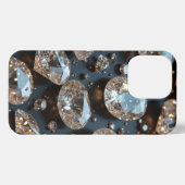Diamond iPhone Case ziet eruit als echte diamanten iPhone Hoesje (Achterkant horizontaal)