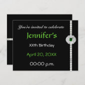 Diamond jarig kaart (Voorkant / Achterkant)