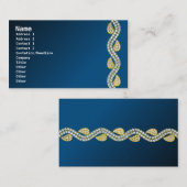 Diamond jewelry blue & black bg visitekaartje (Voorkant / Achterkant)