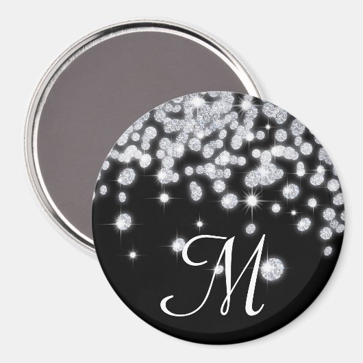 Diamond Jewels Sieraden Monogram Initiaal Magnet Magneet (Voorkant / Achterkant)